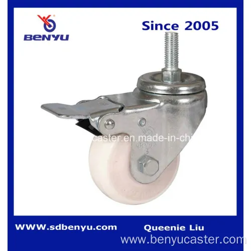 Medium Duty Screw Nylon Caster with Total Brake